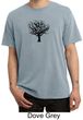 Mens Yoga Shirt Black Tree of Life Pigment Dyed Shirt