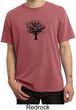 Mens Yoga Shirt Black Tree of Life Pigment Dyed Shirt