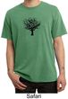 Mens Yoga Shirt Black Tree of Life Pigment Dyed Shirt