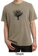 Mens Yoga Shirt Black Tree of Life Pigment Dyed Shirt