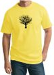 Mens Yoga Shirt Black Tree of Life Tall Shirt