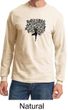 Mens Yoga Shirt Black Tree Pose Long Sleeve Tee T-Shirt