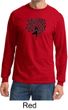 Mens Yoga Shirt Black Tree Pose Long Sleeve Tee T-Shirt