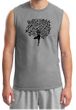 Mens Yoga Shirt Black Tree Pose Muscle Tee T-Shirt