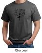 Mens Yoga Shirt Black Tree Pose Organic Tee T-Shirt