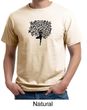 Mens Yoga Shirt Black Tree Pose Organic Tee T-Shirt