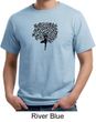 Mens Yoga Shirt Black Tree Pose Organic Tee T-Shirt