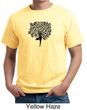 Mens Yoga Shirt Black Tree Pose Organic Tee T-Shirt