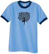 Mens Yoga Shirt Black Tree Pose Ringer Tee T-Shirt