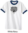 Mens Yoga Shirt Black Tree Pose Ringer Tee T-Shirt