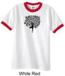 Mens Yoga Shirt Black Tree Pose Ringer Tee T-Shirt