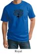 Mens Yoga Shirt Black Tree Pose Tall Tee T-Shirt