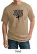 Mens Yoga Shirt Black Tree Pose Tall Tee T-Shirt