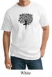 Mens Yoga Shirt Black Tree Pose Tall Tee T-Shirt