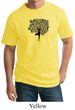 Mens Yoga Shirt Black Tree Pose Tall Tee T-Shirt