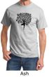 Mens Yoga Shirt Black Tree Pose Tee T-Shirt