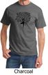 Mens Yoga Shirt Black Tree Pose Tee T-Shirt