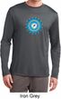 Mens Yoga Shirt Blue Vishuddha Dry Wicking Long Sleeve