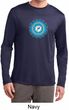 Mens Yoga Shirt Blue Vishuddha Dry Wicking Long Sleeve