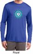 Mens Yoga Shirt Blue Vishuddha Dry Wicking Long Sleeve