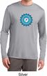 Mens Yoga Shirt Blue Vishuddha Dry Wicking Long Sleeve