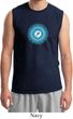 Mens Yoga Shirt Blue Vishuddha Muscle Tee T-Shirt