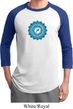 Mens Yoga Shirt Blue Vishuddha Raglan Tee T-Shirt