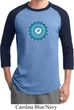 Mens Yoga Shirt Blue Vishuddha Raglan Tee T-Shirt