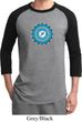 Mens Yoga Shirt Blue Vishuddha Raglan Tee T-Shirt