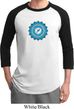 Mens Yoga Shirt Blue Vishuddha Raglan Tee T-Shirt