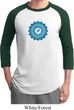 Mens Yoga Shirt Blue Vishuddha Raglan Tee T-Shirt