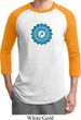 Mens Yoga Shirt Blue Vishuddha Raglan Tee T-Shirt