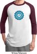 Mens Yoga Shirt Blue Vishuddha Raglan Tee T-Shirt