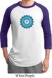Mens Yoga Shirt Blue Vishuddha Raglan Tee T-Shirt
