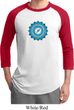 Mens Yoga Shirt Blue Vishuddha Raglan Tee T-Shirt