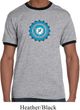 Mens Yoga Shirt Blue Vishuddha Ringer Tee T-Shirt
