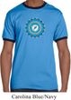 Mens Yoga Shirt Blue Vishuddha Ringer Tee T-Shirt