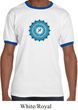 Mens Yoga Shirt Blue Vishuddha Ringer Tee T-Shirt