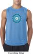 Mens Yoga Shirt Blue Vishuddha Sleeveless Tee T-Shirt