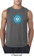 Mens Yoga Shirt Blue Vishuddha Sleeveless Tee T-Shirt