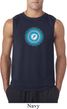 Mens Yoga Shirt Blue Vishuddha Sleeveless Tee T-Shirt