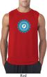 Mens Yoga Shirt Blue Vishuddha Sleeveless Tee T-Shirt