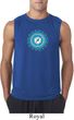 Mens Yoga Shirt Blue Vishuddha Sleeveless Tee T-Shirt