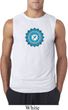 Mens Yoga Shirt Blue Vishuddha Sleeveless Tee T-Shirt