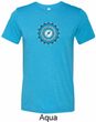 Mens Yoga Shirt Blue Vishuddha Tri Blend Crewneck Shirt