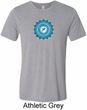 Mens Yoga Shirt Blue Vishuddha Tri Blend Crewneck Shirt