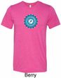 Mens Yoga Shirt Blue Vishuddha Tri Blend Crewneck Shirt