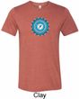 Mens Yoga Shirt Blue Vishuddha Tri Blend Crewneck Shirt
