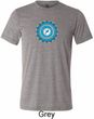 Mens Yoga Shirt Blue Vishuddha Tri Blend Crewneck Shirt