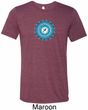 Mens Yoga Shirt Blue Vishuddha Tri Blend Crewneck Shirt